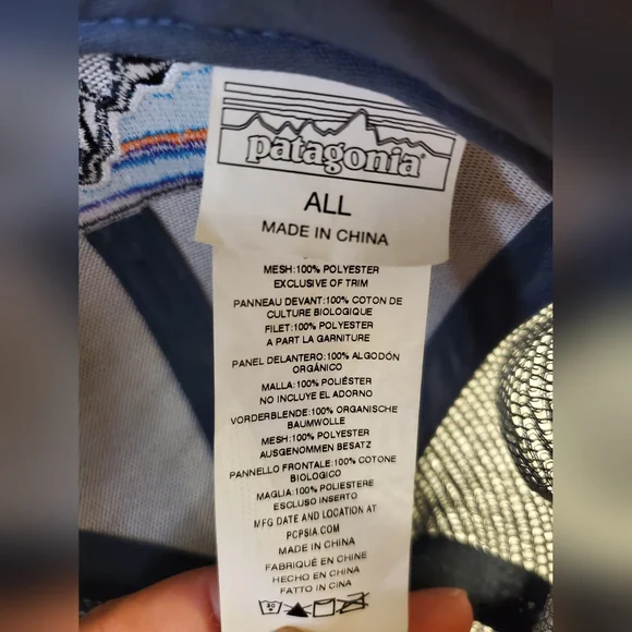 Patagonia Adult Adjustable Mesh Snap-Back Gray Embroidered Logo Baseball Cap Hat - Picture 5 of 7